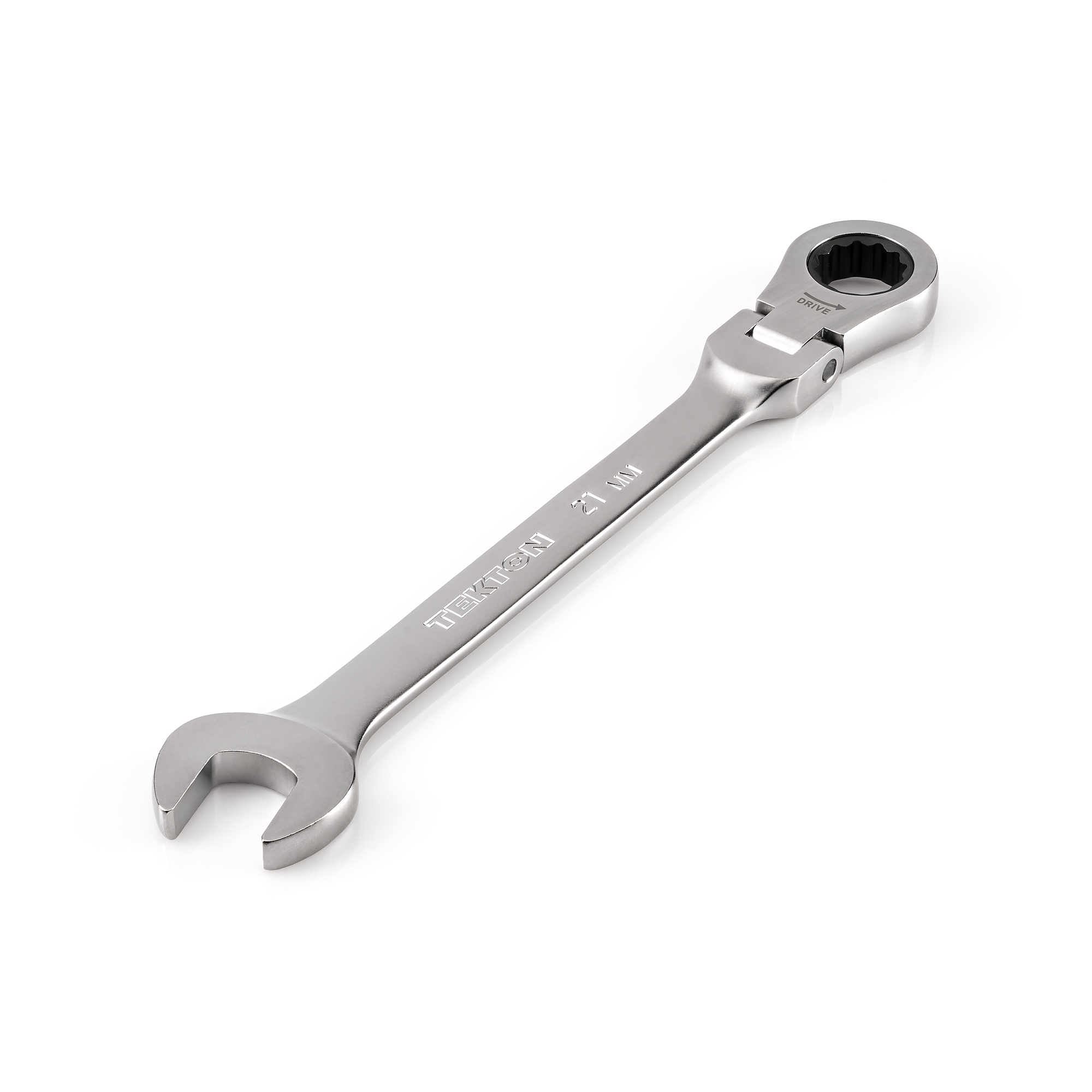 TEKTON 21 mm Flex Head 12-Point Ratcheting Combination Wrench | WRC26421